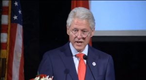 Former U.S. President Bill Clinton visits Hanoi to commemorate 20 years of U.S- Vietnam relations. (Courtesy Reuters/Photo grabbed from Reuters video)