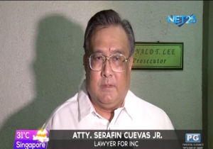 Iglesia Ni Cristo lawyer Serafin Cuevas Jr., says the INC has filed libel charges against another expelled INC minister for spreading lies meant to damage the Church.  (Eagle News Service)