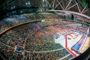 Inside the 55,000-seater Philippine Arena during its inauguration on July 21, 2014. (Photo courtesy INC Executive News)