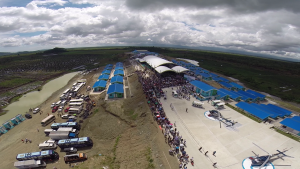 The Iglesia Ni Cristo's EVM Self-Sustainable Resettlement Community in Sitio New Era, Bgy. Langit in Alangalang, Leyte is nestled atop a mountain where no storm surge could reach it. The project was inaugurated in January 2014 by the INC Executive Minister Brother Eduardo V. Manalo.