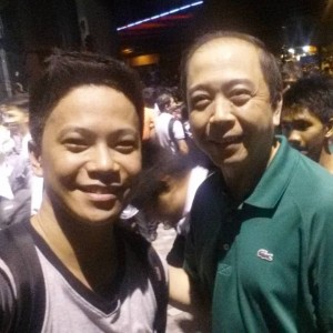 NBN-ZTE deal whistleblower  Rodolfo Noel "Jun" Lozada Jr.,  attended the EDSA rally of the Iglesia Ni Cristo, expressing support for what the INC members are fighting for. (Photo courtesy of Harted Molina on its Facebook page)