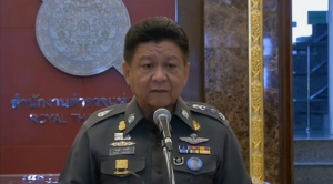 Police spokesman Prawut Thawornsiri confirms an arrest warrant has been issued for an unnamed suspect in a bomb blast at a Bangkok pier that took place a day after Thailand's worst ever-bombing killed 20 people at a popular shrine. (Photo grabbed from Reuters video)