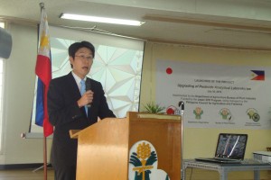 Agri Attache Kenji Terada delivers a speech
