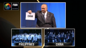 China beats Philippines as host to 2019 basketball World Cup during ceremony in Tokyo. (Photo grabbed from Reuters video/Courtesy Reuters)