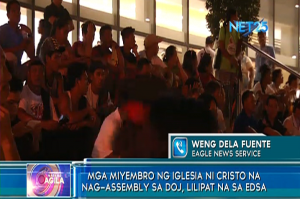 Members of the Iglesia Ni Cristo protesting along Padre Faura have been directed to go to EDSA where they will continue their peaceful assembly. (Eagle News Service)