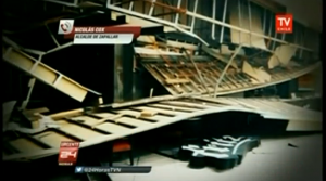 Chilean President Michelle Bachelet addresses nation, telling them there are three confirmed dead after 8.3 earthquake strikes the South American nation.  (Photo captured from Reuters video)