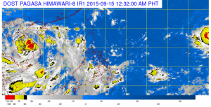 The weather bureau on its Tuesday forecast said that cloudy skies with light moderate rains and isolated thunderstorms will be experienced over Visayas and Mindanao and the Province of Palawan. (Photo courtesy of PAGASA)