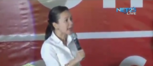 Senator Grace Poe announces that her fellow senator Chiz Escudero will be her running mate for the 2016 presidential elections.  (Eagle News Service)