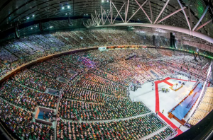 A view inside the 55-000 seater Philippine Arena during its inauguration in July last year. It is in the Philippine Arena where the "Dakilang Pamamahayag" of the Iglesia Ni Cristo will be officiated by INC Executive Minister, Bro. Eduardo V. Manalo. (Eagle News Service)