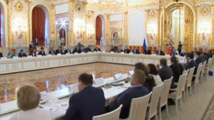 Russian President Vladimir Putin says no civilians were hurt in Syria as a result of Russian air strikes. (Photo captured from Reuters video)