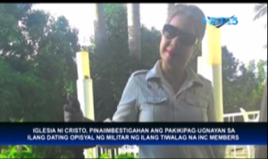 The INC has asked authorities to look into the activities of a former INC member, Bless Grace Ardona, who is said to have links with former military personnel. (Eagle News Service)