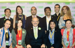Dr. David Heber, (seated, center) listed by Thomson Reuters in 2014 as one of “The World’s Most Influential Scientific Minds, says the Philippines is now in the early stage of global nutrition transition as 29% of its population is already obese. He joins some of the VIP qualifiers in the APAC Wellness Tour at the Manila Hotel. (Contributed photo)