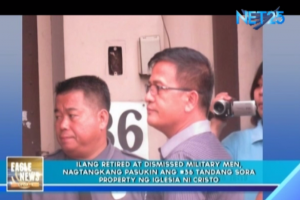 Dismissed army Capt. Nicanor Faeldon at the entrance of the Iglesia Ni Cristo's property along T. Sora Avenue. (Eagle News Service)