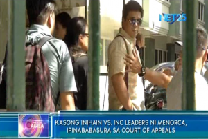 Expelled Iglesia Ni Cristo evangelical worker Lowell Menorca II at the Court of Appeals. (Eagle News Service)