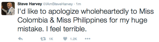 Steve Harvey tweet
