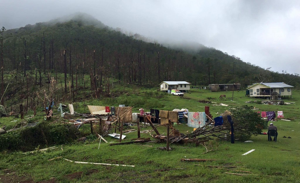 A handout photo taken and received on 24 February, 2016, shows damage to the damage to buildings in Nadarivatu after the most powerful cyclone in Fiji's history battered the Pacific island nation. The death toll from the Fiji super-cyclone hit 42, officials said, with fears it will rise further as relief teams reach isolated communities. AFP PHOTO / HO / PLAN INTERNATIONAL AUSTRALIA ---EDITORS NOTE ---- RESTRICTED TO EDITORIAL USE MANDATORY CREDIT " AFP PHOTO / PLAN INTERNATIONAL AUSTRALIA " NO MARKETING NO ADVERTISING CAMPAIGNS - DISTRIBUTED AS A SERVICE TO CLIENTS NO ARCHIVE / AFP / PLAN INTERNATIONAL AUSTRALIA / STR