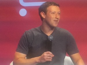 Mark Zuckerberg at the MWC 2016 in Barcelona, Spain.  (Eagle News Service)