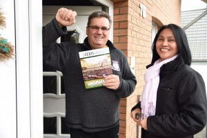 This man in Bonn, Germany is all smiles after receiving a copy of the Pasugo magazine from an Iglesia Ni Cristo member in the area.  (Eagle News Service)