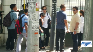 (File photo) Expelled Iglesia Ni Cristo member Lowell Menorca II while waiting outside the Court of Appeals with former Marines Capt. Nicanor Faeldon who had been involved in the Oakwood mutiny of 2003. (Eagle News Service)