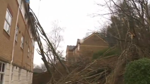 Storm Imogen batters much of southern England and Wales, sending 100 mph winds and 60-foot waves hurtling towards the coast. (Photo grabbed from Reuters video)