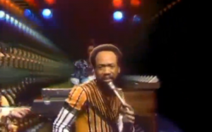 Maurice White in his younger days, in the music video "September" of Earth, WInd and Fire.  (Courtesy Columbia Records)
