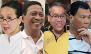 Ang mga kandidato sa pagka-pangulo para sa May 2016 elections. (Eagle News Service)