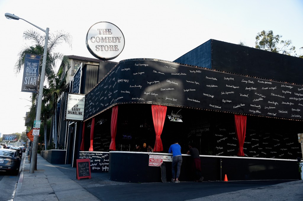 LOS ANGELES, CA - MARCH 24: The Comedy Store on Sunset Blvd, Hollywood tribute to actor Garry Shandling who passed away on March 24, 2016 in Los Angeles, California.   Frazer Harrison/Getty Images/AFP