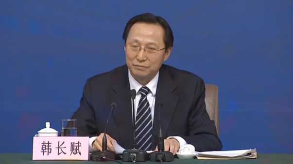 Food security is a strategic issue, said Han Changfu, Chinese Agriculture Minister at a news briefing for the fourth session of the 12th National People's Congress (NPC) in Beijing on Monday. (Photo grabbed from Reuters video)