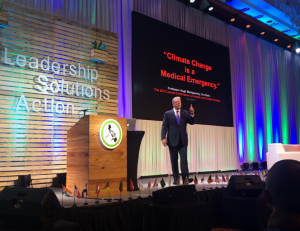 Former US vice-president and global climate action advocate AL Gore explains how the climate crisis has turned into a medical emergency, and threatens the economic stability of global economies as well. (Eagle News Service photo)
