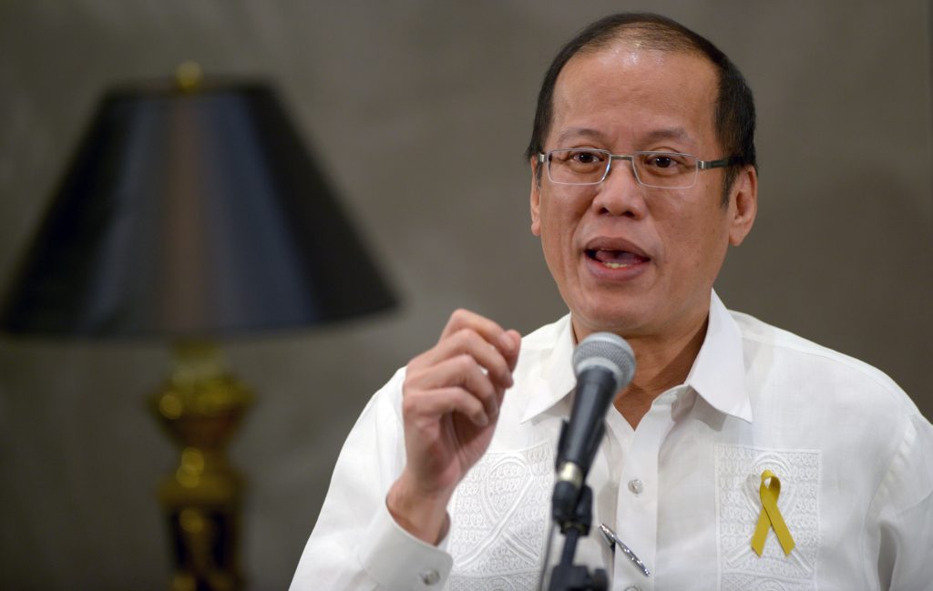 Philippine President Benigno Aquino gestures as he speaks to reporters on the sidelines of an Asia-Europe meeting in Manila on June 5, 2014. Aquino expressed concern of new Chinese ship activity in disputed areas of the South China Sea which he fears may be part of an effort to reclaim land in two Chinese-occupied outcroppings, the Gaven Reef and Cuateron Reef, in order to turn them into islands which the Chinese can use to bolster their claim over most of the entire waters. AFP PHOTO / Jay DIRECTO / AFP PHOTO / JAY DIRECTO