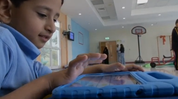 Babnoor, the first Arabic language app of its kind, launches in the UAE, aiming to help children with autism and other developmental disabilities.(photo grabbed from Reuters video) 