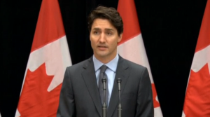 Canadian Prime Minister Justin Trudeau condemns the killing of Canadian hostage John Ridsdel in the Philippines by Islamist militants (Photo grabbed from Reuters video)