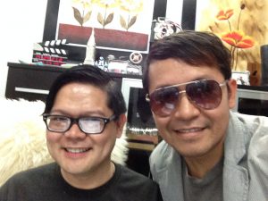 The author with Luis Pedron.