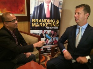 The author interviews Internationally recognized wealth coach JT Foxx who recently visited Manila. (Eagle News Service)