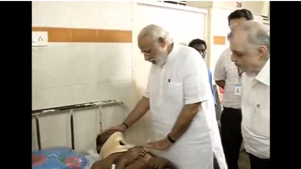 Indian Prime Minister Narendra Modi says his government is ready to assist the southern state of Kerala after a temple blaze killed a hundred and injuring almost four times as many.(photo grabbed from Reuters video) 