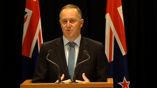 New Zealand Prime Minister, John Key, supports Helen Clark's campaign to be the next United Nations Secretary-General.(photo grabbed from Reuters video) 