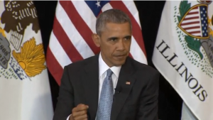 U.S. President Barack Obama says the refusal of Senate Republicans to approve his Supreme Court pick Judge Merrick Garland erodes the "institutional integrity of the judicial branch."(photo grabbed from Reuters video)