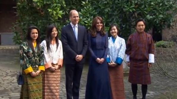 Prince William and Kate welcome Bhutanese and Indians living the Britain to their home, ahead of their trip to Asia.(photo grabbed from Reuters video) 