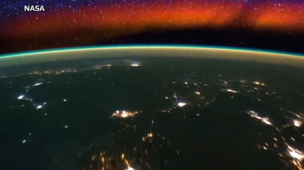 NASA releases beautiful time-lapse video of the Earth's horizon as seen from the International Space Station(photo grabbed from Reuters video) 