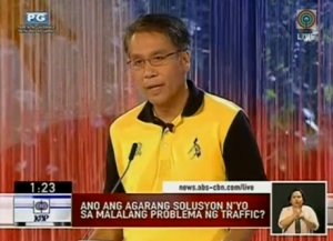 Liberal Party standard bearer Manuel "Mar" Roxas II (Photo grabbed from Reuters video)