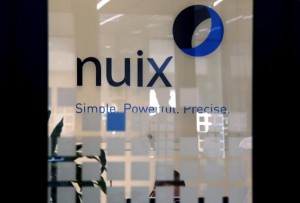 The logo of software company Nuix can be seen in their office located in central Sydney, Australia, April 5, 2016. REUTERS/David Gray