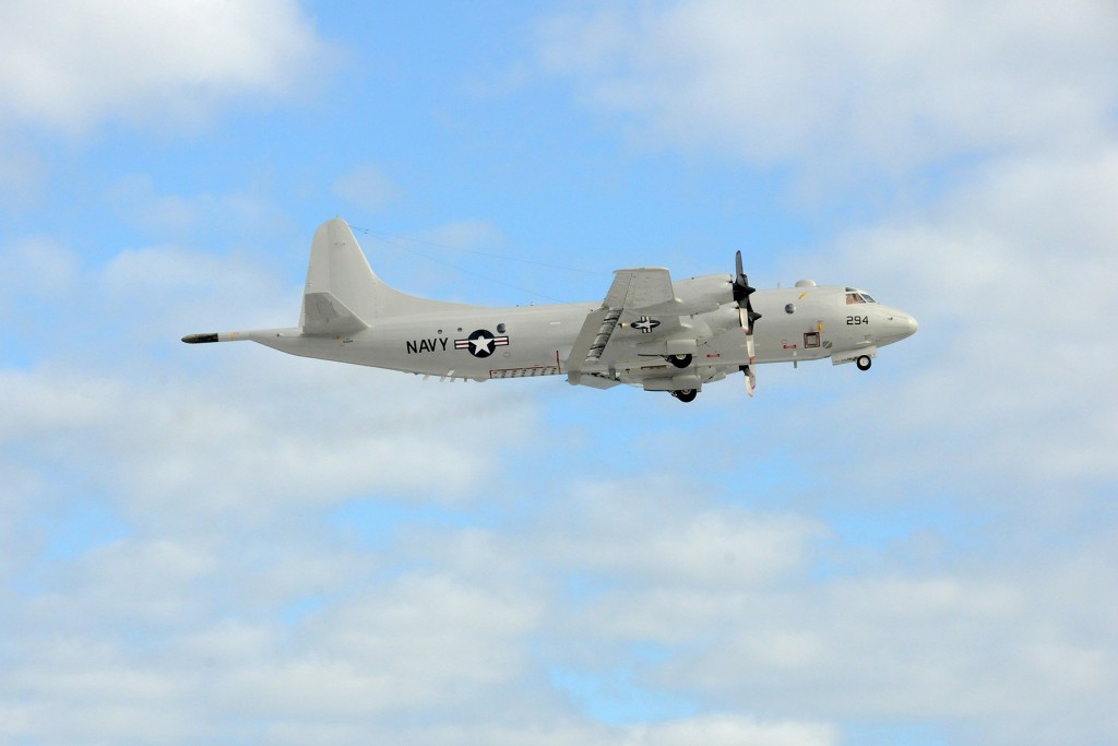 This US Navy photo obtained May 19, 2016, shows a P-3C Orion, after taking off from the NAS Jax runway on the morning of December 9, 2015 in Jacksonville,Florida. The US Navy has deployed a long range P-3 Orion surveillance plane to help search for the wreckage of the EgyptAir flight that crashed into the Mediterranean on May 19, 2016, officials said. "US Commander Sixth Fleet is working with the Joint Rescue Coordination Center in Greece and the US Defense Attache in Athens, Greece to provide US Navy P-3 Orion support in the search of the missing Egyptian aircraft," the Navy said in a statement. / AFP PHOTO / US NAVY / Victor Pitts / RESTRICTED TO EDITORIAL USE - MANDATORY CREDIT "AFP PHOTO /US NAVY/VICTOR PITTS" - NO MARKETING NO ADVERTISING CAMPAIGNS - DISTRIBUTED AS A SERVICE TO CLIENTS