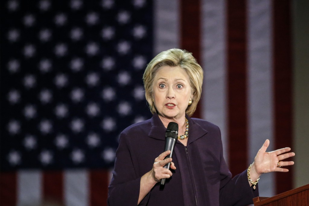 (FILES) This file photo taken on May 10, 2016 shows US Democratic presidential candidate Hillary Clinton as she speaks at a rally in Blackwood, New Jersey. An official inquiry has found serious shortcomings in how US presidential candidate Hillary Clinton and her predecessors in her former post as secretary of state managed the security of their emails. A report made public on May 25, 2016 by the State Department's independent inspector general found "longstanding, systemic weaknesses related to electronic records and communications" in the office of the secretary.  / AFP PHOTO / KENA BETANCUR