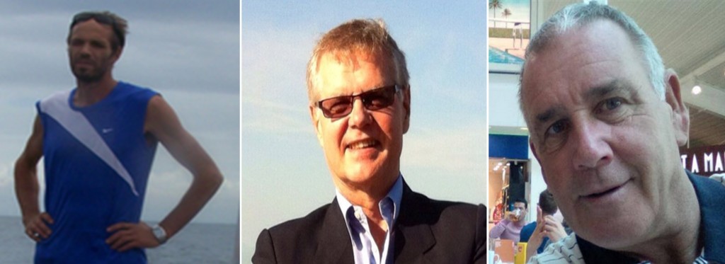 A combination made from undated handout photos released by Eastern Mindanao Command (EASTMINCOM) on September 22, 2015 shows Norwegian employee Kjartan Sekkinstad (L), 56, and Canadian tourists John Ridsdel (C), 68, and Robert Hall (R), 50, the three kidnapped foreigners who were seized by gunmen from aboard yachts just before midnight on September 21 on Samal island, a short boat ride from the southern commercial centre of Davao on Mindanao island. Gunmen holding three foreigners and one Filipina hostage have slipped past a naval cordon and escaped to remote mountains in the southern Philippines without making ransom demands, police said on September 23. AFP PHOTO AFP PHOTO / Eastmincom ---- RESTRICTED TO EDITORIAL USE - MANDATORY CREDIT "AFP PHOTO / EASTMINCOM" - NO MARKETING NO ADVERTISING CAMPAIGNS - DISTRIBUTED AS A SERVICE TO CLIENTS / AFP PHOTO / EASTMINCOM / -