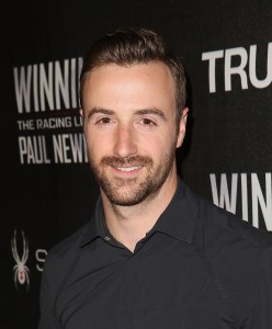 HOLLYWOOD, CA - APRIL 16: Professional racing driver James Hinchcliffe attends the charity screening of 'WINNING: The Racing Life Of Paul Newman' at the El Capitan Theatre on April 16, 2015 in Hollywood, California.   Imeh Akpanudosen/Getty Images/AFP