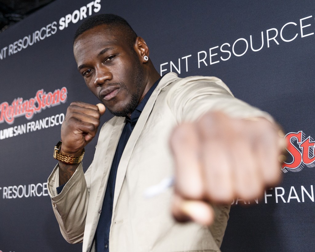 SAN FRANCISCO, CA - FEBRUARY 07: Pro boxer Deontay Wilder attends Rolling Stone Live SF with Talent Resources on February 6, 2016 in San Francisco, California.   Rich Polk/Getty Images for Rolling Stone/AFP