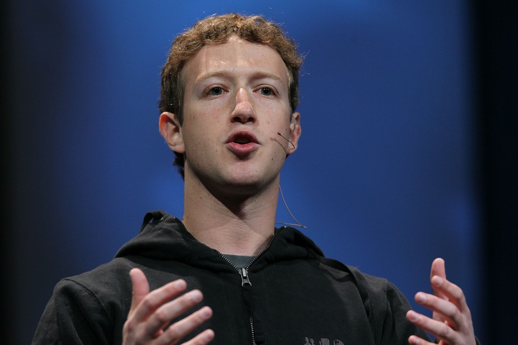 SAN FRANCISCO - APRIL 21: Facebook founder and CEO Mark Zuckerberg delivers the opening keynote address at the f8 Developer Conference April 21, 2010 in San Francisco, California. Zuckerberg kicked off the the one day conference for developers that features breakout sessions on the future of social technologies. Justin Sullivan/Getty Images/AFP