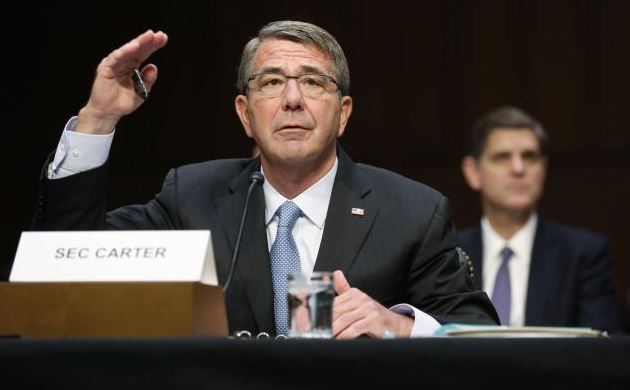 U.S. Secretary of Defense Ash Carter testifies on operations against the Islamic State, on Capitol Hill in Washington, U.S., April 28, 2016. REUTERS/JONATHAN ERNST