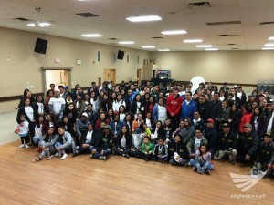 Some of the Iglesia Ni Cristo members who helped prepare the relief and goody bags for the victims of the forest fire in Fort McMurray in Alberta, Canada