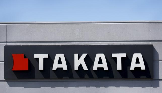 A sign with the Takata logo is seen outside the Takata Corporation building in Auburn Hills, Michigan, U.S. May 20, 2015. REUTERS/Rebecca Cook/File Photo